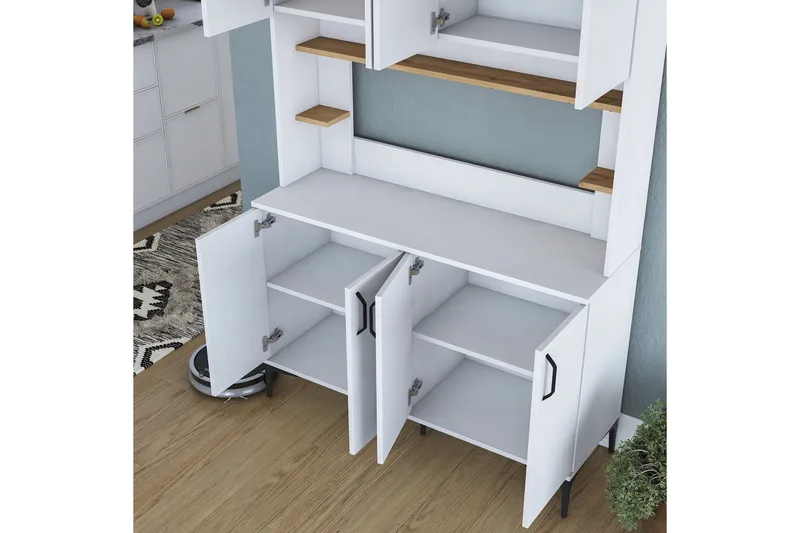 Eligius Højskab - Hvid/Valnød - Hus & renovering - Køkken & bad - Køkken & bryggers