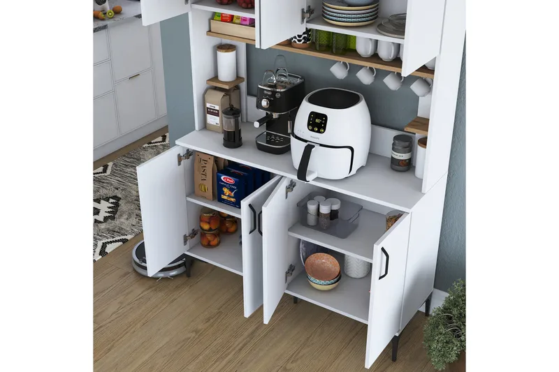 Eligius Højskab - Hvid/Valnød - Hus & renovering - Køkken & bad - Køkken & bryggers