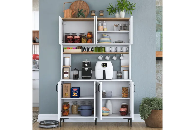 Eligius Højskab - Hvid/Valnød - Hus & renovering - Køkken & bad - Køkken & bryggers