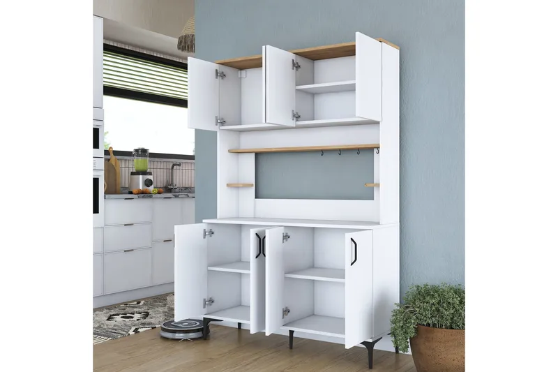 Eligius Højskab - Hvid/Valnød - Hus & renovering - Køkken & bad - Køkken & bryggers