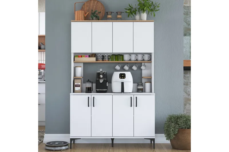Eligius Højskab - Hvid/Valnød - Hus & renovering - Køkken & bad - Køkken & bryggers