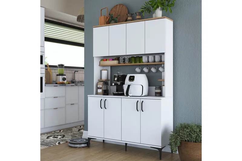 Eligius Højskab - Hvid/Valnød - Hus & renovering - Køkken & bad - Køkken & bryggers