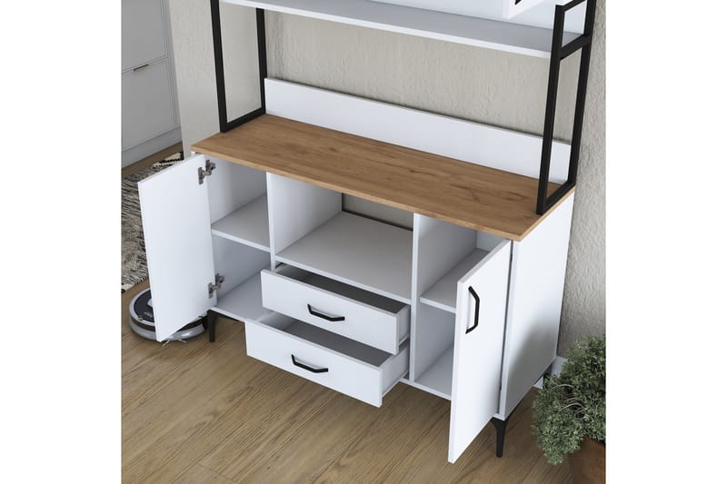 Eligius Højskab - Hvid/Valnød - Hus & renovering - Køkken & bad - Køkken & bryggers