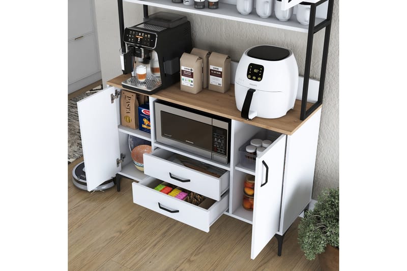 Eligius Højskab - Hvid/Valnød - Hus & renovering - Køkken & bad - Køkken & bryggers
