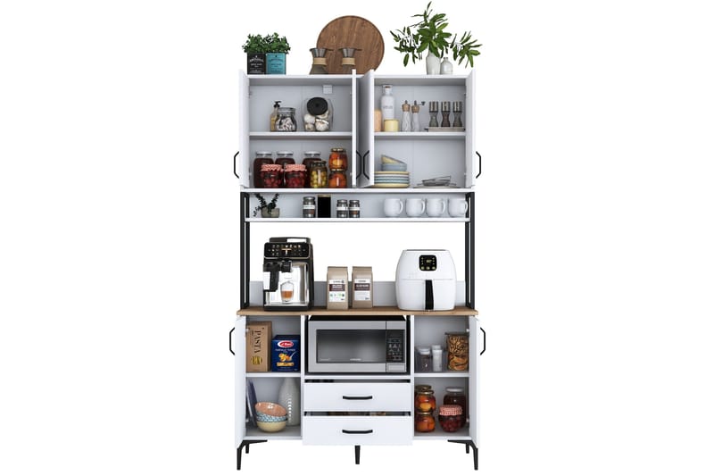 Eligius Højskab - Hvid/Valnød - Hus & renovering - Køkken & bad - Køkken & bryggers