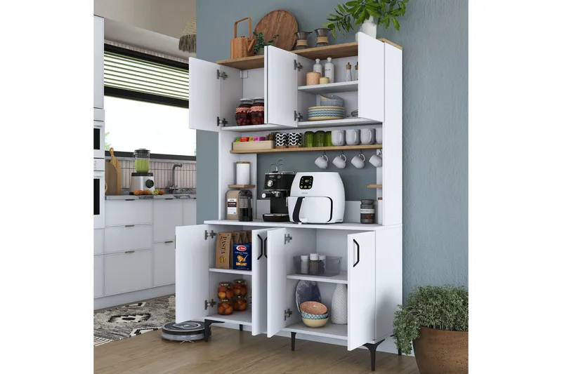 Eligius Højskab - Hvid/Valnød - Hus & renovering - Køkken & bad - Køkken & bryggers