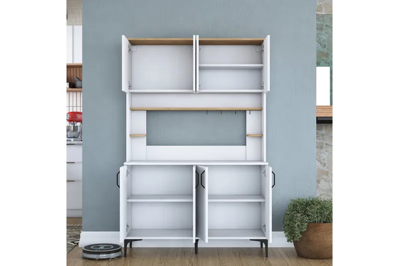 Eligius Højskab - Hvid/Valnød - Hus & renovering - Køkken & bad - Køkken & bryggers