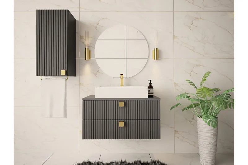 Glenndale Högskåp Badrum 73 cm Concept 55 Grey - Hus & renovering - Køkken & bad - Badeværelse - Badeværelsesmøbler - Vægskabe & højskabe