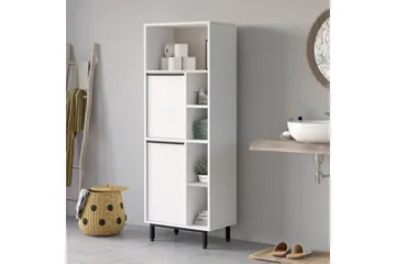 Liyakat Højskab Badeværelse 161,6 cm - Hvid - Hus & renovering - Køkken & bad - Badeværelse - Badeværelsesmøbler - Vægskabe & højskabe
