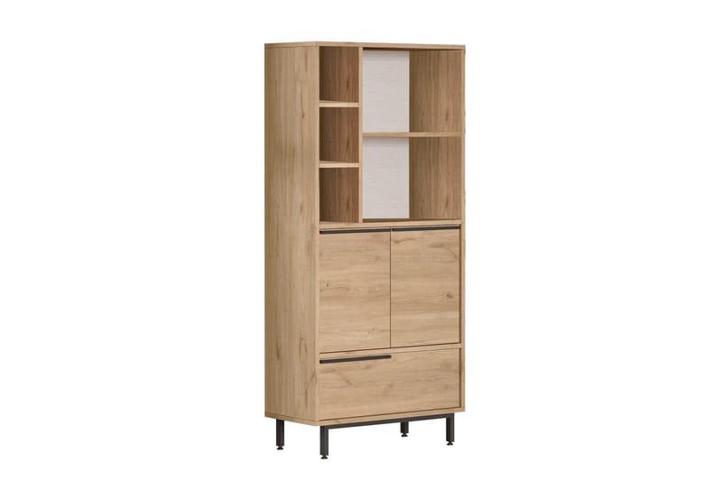 Liyakat Højskab Badeværelse 161,6 cm - Valnød finér - Hus & renovering - Køkken & bad - Badeværelse - Badeværelsesmøbler - Vægskabe & højskabe