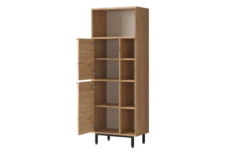 Liyakat Højskab Badeværelse 161,6 cm - Valnød finér - Hus & renovering - Køkken & bad - Badeværelse - Badeværelsesmøbler - Vægskabe & højskabe