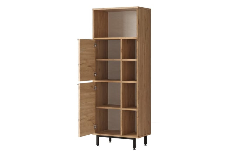 Liyakat Højskab Badeværelse 161,6 cm - Valnød finér - Hus & renovering - Køkken & bad - Badeværelse - Badeværelsesmøbler - Vægskabe & højskabe