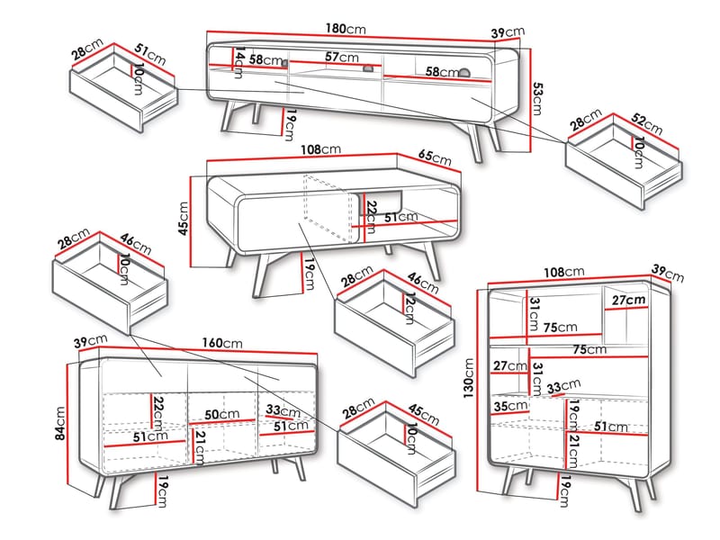 Corvan Møbelsæt til Stue - Hus & renovering - Køkken & bad - Køkken & bryggers - Køkkenmøbler