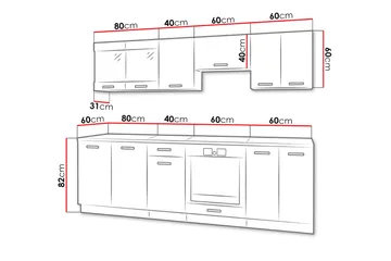 Dave Køkken møbelsæt - Vit | Ek - Hus & renovering - Køkken & bad - Køkken & bryggers - Køkkenmøbler