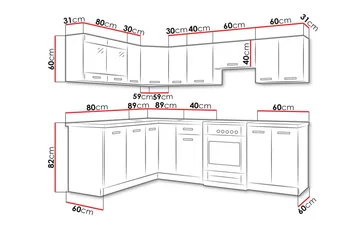 Dave Køkken møbelsæt - Vit | Ek - Hus & renovering - Køkken & bad - Køkken & bryggers - Køkkenmøbler