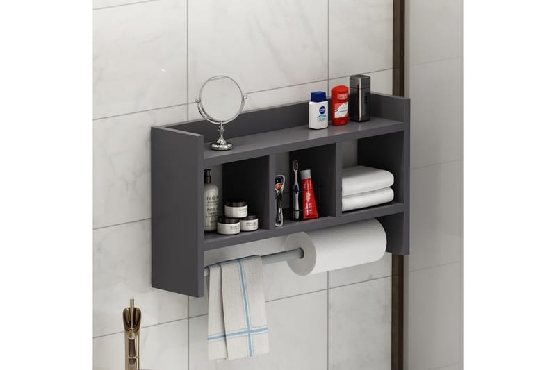 Hylder Homitis Harlee hylde 63,6x14,6 cm Antracit - Hus & renovering - Køkken & bad - Køkken & bryggers
