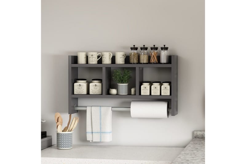 Hylder Homitis Harlee hylde 63,6x14,6 cm Antracit - Hus & renovering - Køkken & bad - Køkken & bryggers