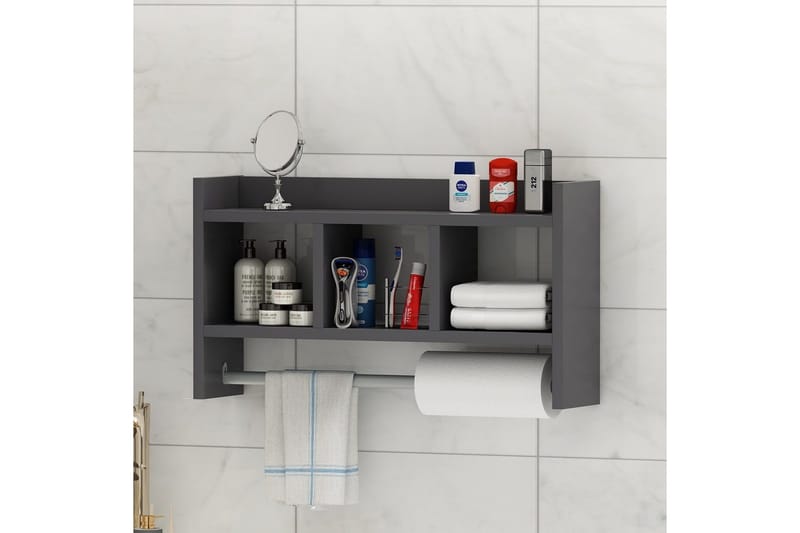 Hylder Homitis Harlee hylde 63,6x14,6 cm Antracit - Hus & renovering - Køkken & bad - Køkken & bryggers