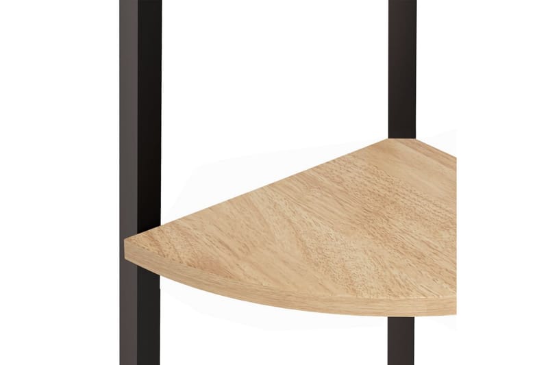 beBasic stigereol med 3 hylder 45,5x31,5x120 cm lysebrun og sort - Brun - Opbevaring - Hylder & Reoler - Hjørnehylde og hjørnereol