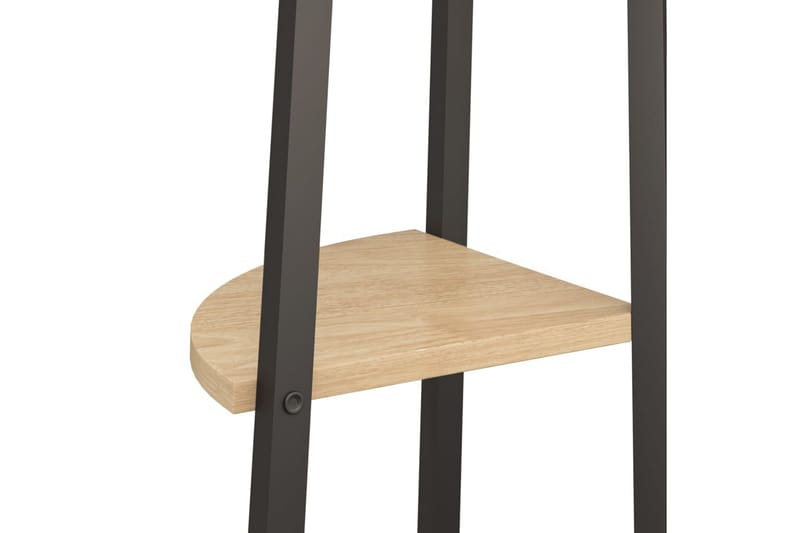 beBasic stigereol med 3 hylder 45,5x31,5x120 cm lysebrun og sort - Brun - Opbevaring - Hylder & Reoler - Hjørnehylde og hjørnereol