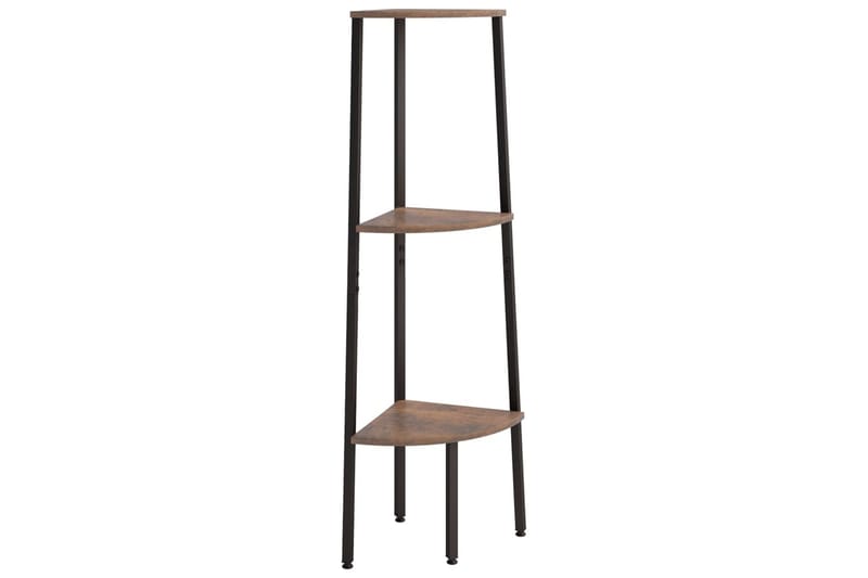 beBasic stigereol med 3 hylder 45,5x31,5x120 cm mørkebrun og sort - Brun - Opbevaring - Hylder & Reoler - Hjørnehylde og hjørnereol