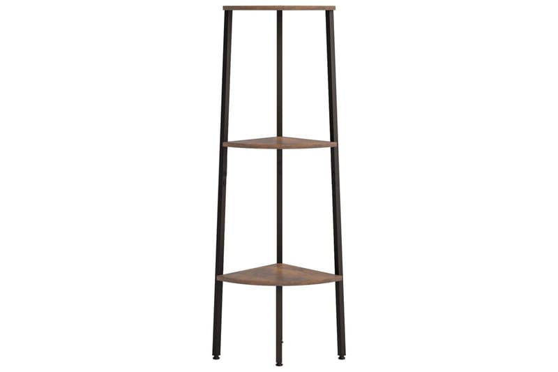 beBasic stigereol med 3 hylder 45,5x31,5x120 cm mørkebrun og sort - Brun - Opbevaring - Hylder & Reoler - Hjørnehylde og hjørnereol