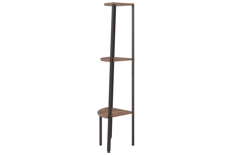 beBasic stigereol med 3 hylder 45,5x31,5x120 cm mørkebrun og sort - Brun - Opbevaring - Hylder & Reoler - Hjørnehylde og hjørnereol
