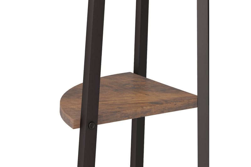 beBasic stigereol med 3 hylder 45,5x31,5x120 cm mørkebrun og sort - Brun - Opbevaring - Hylder & Reoler - Hjørnehylde og hjørnereol