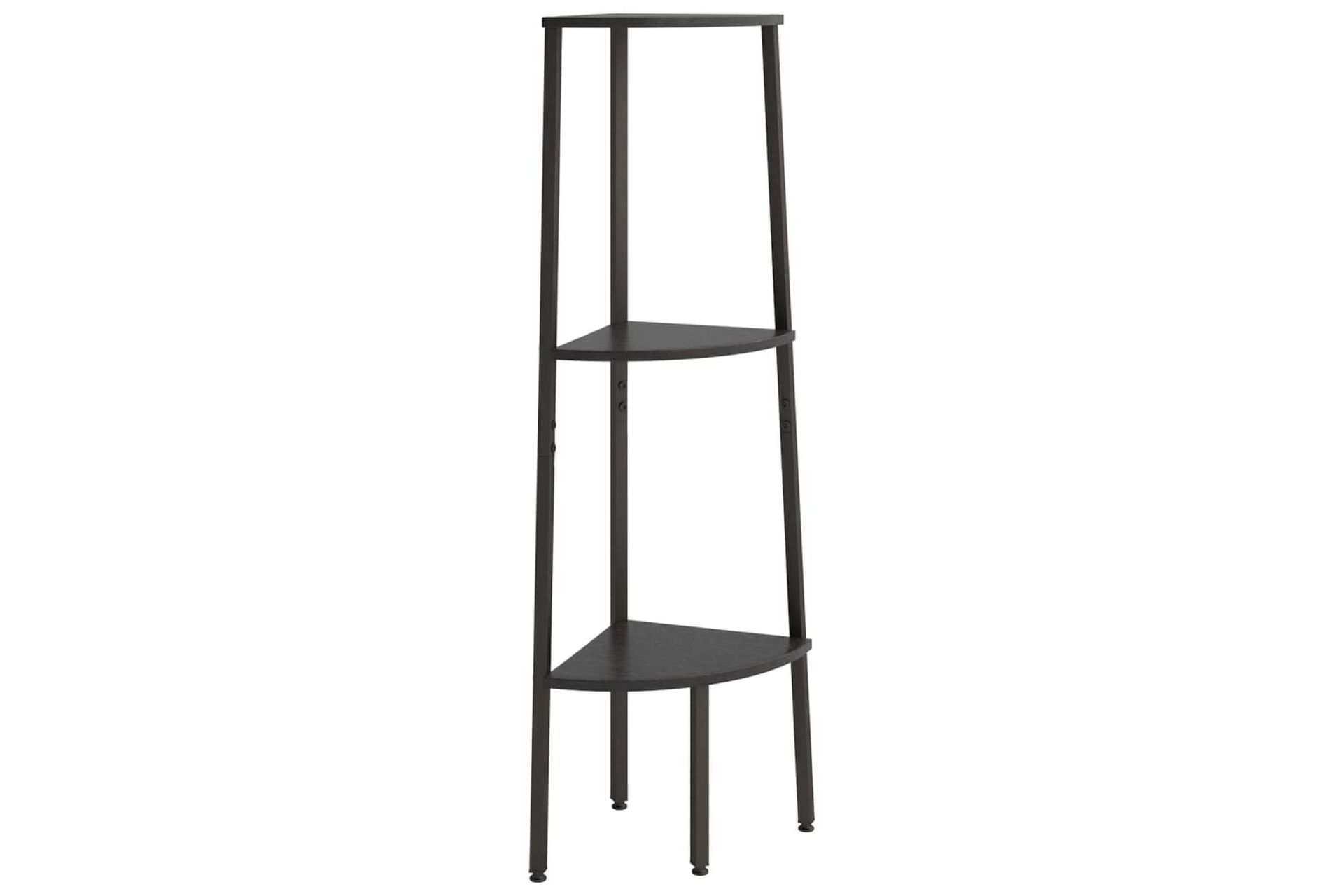 beBasic stigereol med 3 hylder 45,5x31,5x120 cm sort - Sort - Opbevaring - Hylder & Reoler - Hjørnehylde og hjørnereol
