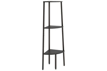 beBasic stigereol med 3 hylder 45,5x31,5x120 cm sort - Sort - Opbevaring - Hylder & Reoler - Hjørnehylde og hjørnereol