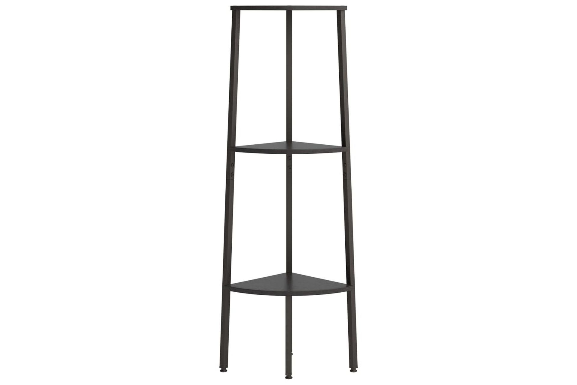 beBasic stigereol med 3 hylder 45,5x31,5x120 cm sort - Sort - Opbevaring - Hylder & Reoler - Hjørnehylde og hjørnereol