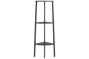 beBasic stigereol med 3 hylder 45,5x31,5x120 cm sort - Sort - Opbevaring - Hylder & Reoler - Hjørnehylde og hjørnereol