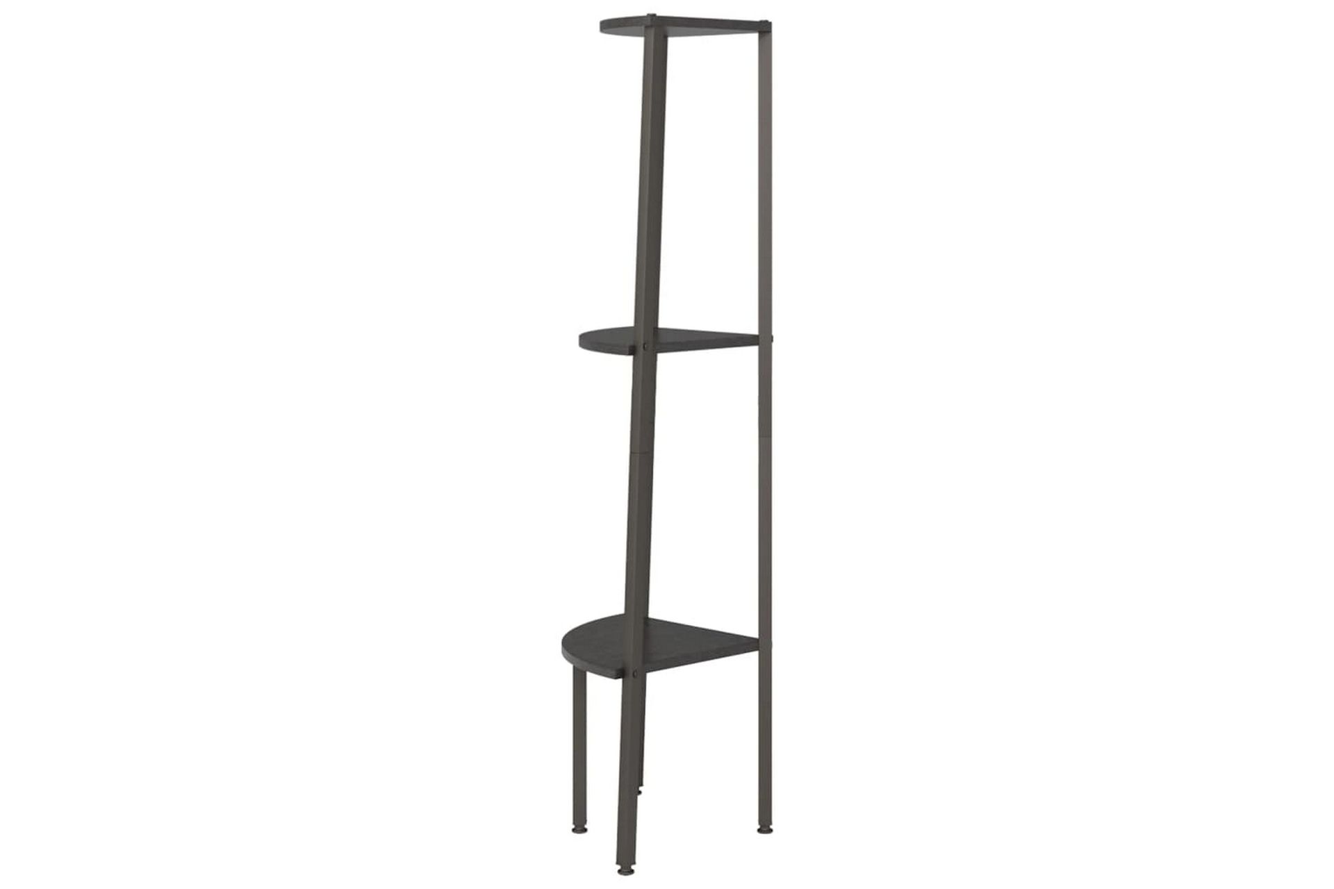 beBasic stigereol med 3 hylder 45,5x31,5x120 cm sort - Sort - Opbevaring - Hylder & Reoler - Hjørnehylde og hjørnereol