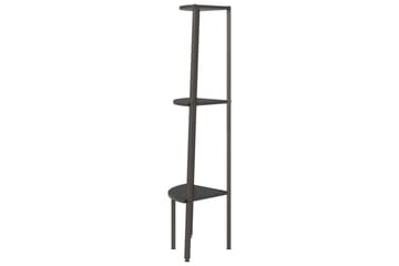 beBasic stigereol med 3 hylder 45,5x31,5x120 cm sort - Sort - Opbevaring - Hylder & Reoler - Hjørnehylde og hjørnereol