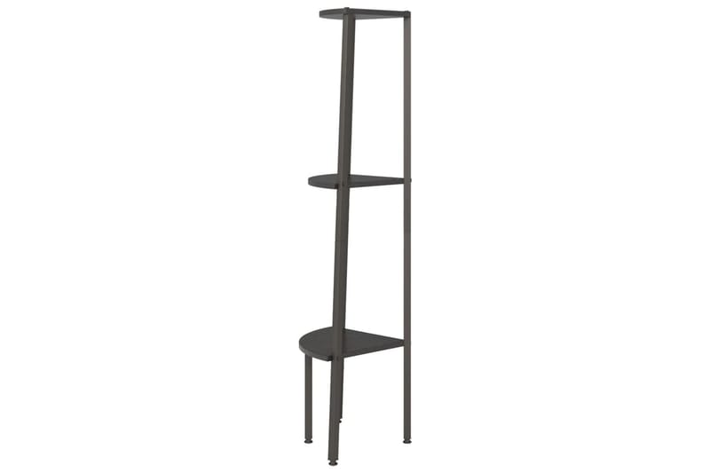 beBasic stigereol med 3 hylder 45,5x31,5x120 cm sort - Sort - Opbevaring - Hylder & Reoler - Hjørnehylde og hjørnereol