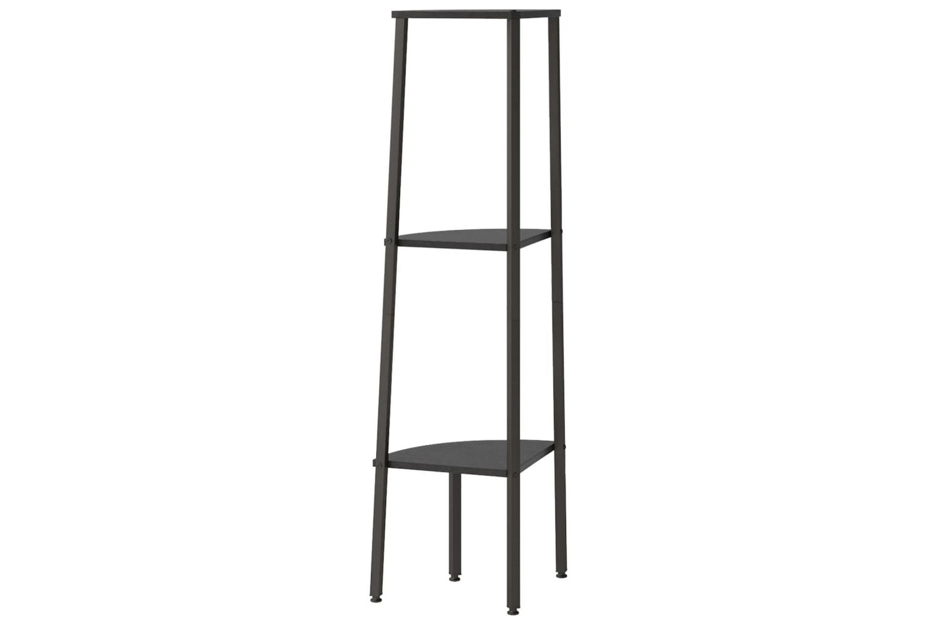 beBasic stigereol med 3 hylder 45,5x31,5x120 cm sort - Sort - Opbevaring - Hylder & Reoler - Hjørnehylde og hjørnereol