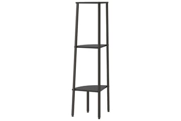 beBasic stigereol med 3 hylder 45,5x31,5x120 cm sort - Sort - Opbevaring - Hylder & Reoler - Hjørnehylde og hjørnereol