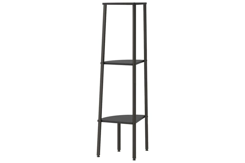 beBasic stigereol med 3 hylder 45,5x31,5x120 cm sort - Sort - Opbevaring - Hylder & Reoler - Hjørnehylde og hjørnereol