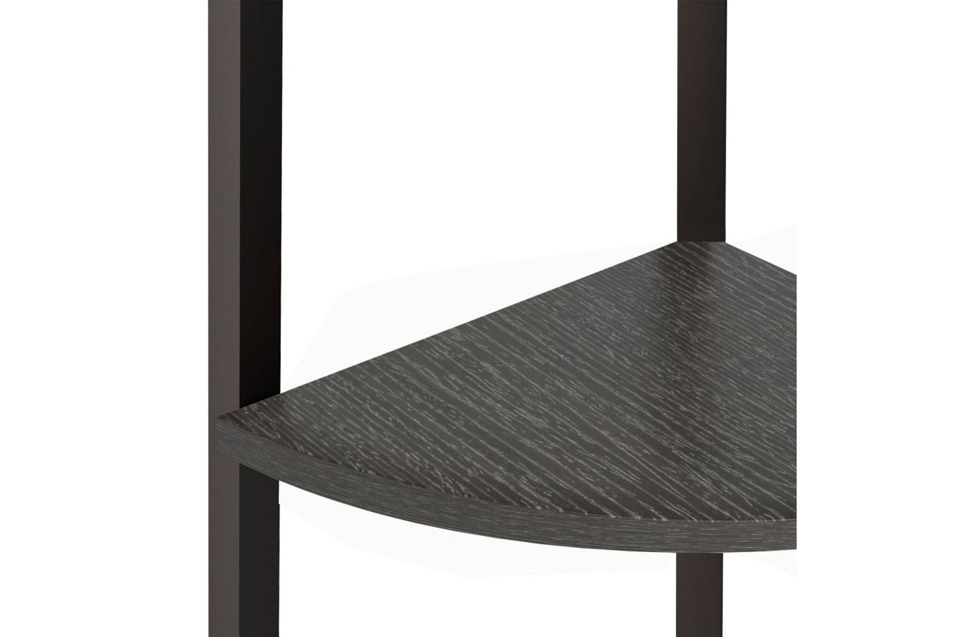 beBasic stigereol med 3 hylder 45,5x31,5x120 cm sort - Sort - Opbevaring - Hylder & Reoler - Hjørnehylde og hjørnereol