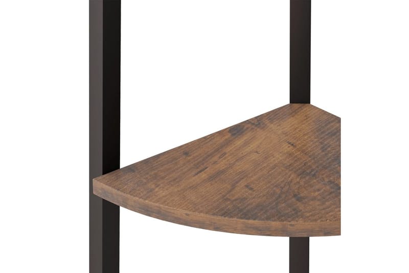 beBasic stigereol med 4 hylder 45,5x31,5x150 cm mørkebrun og sort - Brun - Opbevaring - Hylder & Reoler - Hjørnehylde og hjørnereol