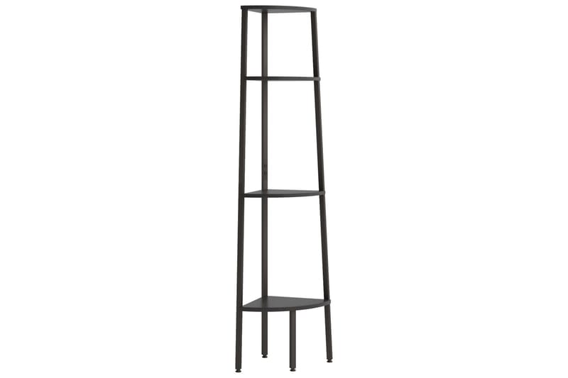 beBasic stigereol med 4 hylder 45,5x31,5x150 cm sort - Sort - Opbevaring - Hylder & Reoler - Hjørnehylde og hjørnereol
