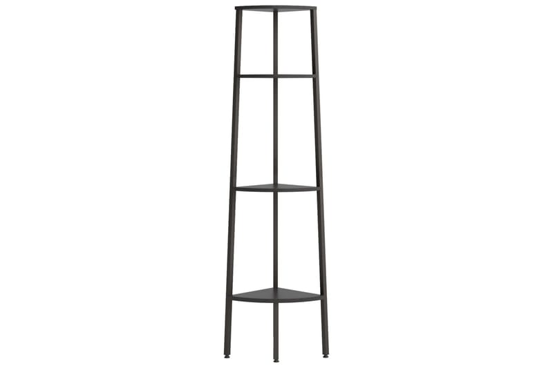 beBasic stigereol med 4 hylder 45,5x31,5x150 cm sort - Sort - Opbevaring - Hylder & Reoler - Hjørnehylde og hjørnereol