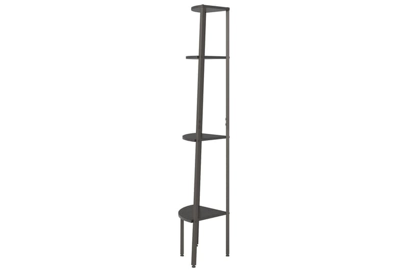 beBasic stigereol med 4 hylder 45,5x31,5x150 cm sort - Sort - Opbevaring - Hylder & Reoler - Hjørnehylde og hjørnereol