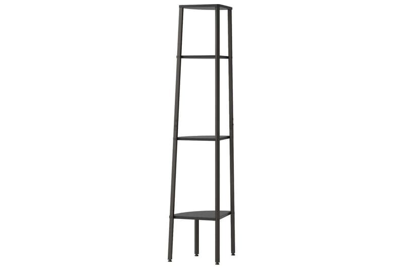 beBasic stigereol med 4 hylder 45,5x31,5x150 cm sort - Sort - Opbevaring - Hylder & Reoler - Hjørnehylde og hjørnereol