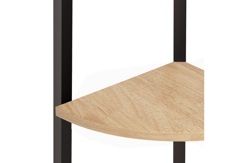 beBasic stigereol med 5 hylder 45,5x31,5x180 cm lysebrun og sort - Brun - Opbevaring - Hylder & Reoler - Hjørnehylde og hjørnereol