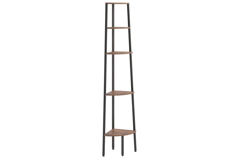 beBasic stigereol med 5 hylder 45,5x31,5x180 cm mørkebrun og sort - Brun - Opbevaring - Hylder & Reoler - Hjørnehylde og hjørnereol