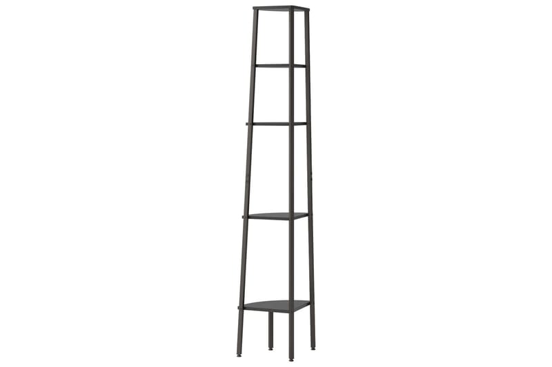 beBasic stigereol med 5 hylder 45,5x31,5x180 cm sort - Sort - Opbevaring - Hylder & Reoler - Hjørnehylde og hjørnereol
