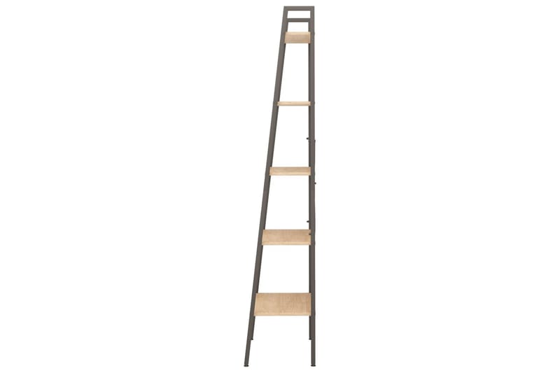 beBasic stigereol med 5 hylder 56x35x174 cm lysebrun og sort - Brun - Opbevaring - Hylder & Reoler - Hylder & hyldeknægte