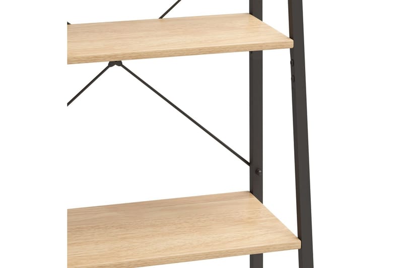 beBasic stigereol med 5 hylder 56x35x174 cm lysebrun og sort - Brun - Opbevaring - Hylder & Reoler - Hylder & hyldeknægte