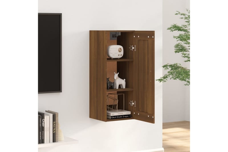 beBasic vægskab 35x34x90 cm konstrueret træ brun egetræsfarve - Brun - Opbevaring - Hylder & Reoler - Hylder & hyldeknægte